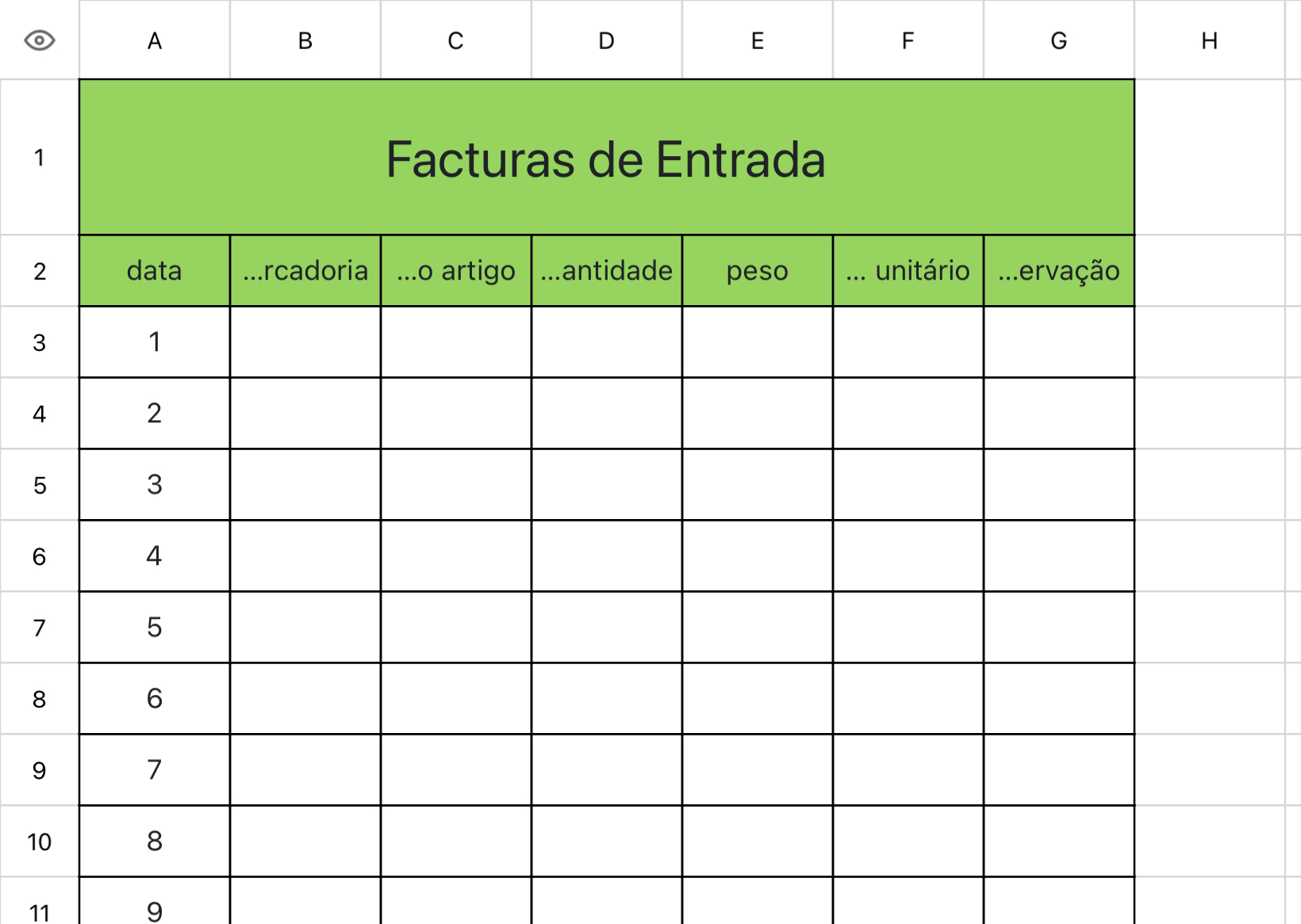 Facturas de Entrada
